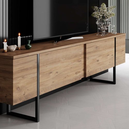 TV stolek Luxe - Atlantic Pine, Black