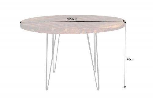 Jídelní stůl BOREAS Dekorhome - ROZMĚR: ø 80x75 cm