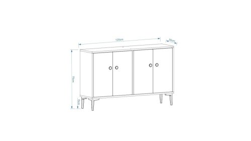 TV stolek Cria - Sapphire Oak