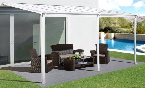 Hliníková pergola 4,35x3 m WALL 43 bílá