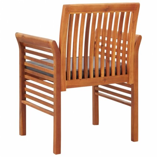 Záhradná jedálenská stolička 2 ks akáciové drevo Dekorhome - BAREVNÁ VARIANTA: Krémová