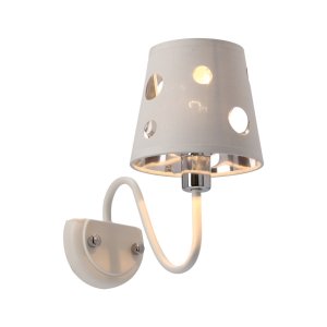 Bílá nástěnná lampa Batley Ledea s otvory