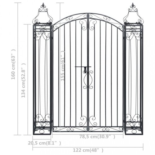 Okrasná záhradná brána kov Dekorhome - VÝŠKA: 160 cm