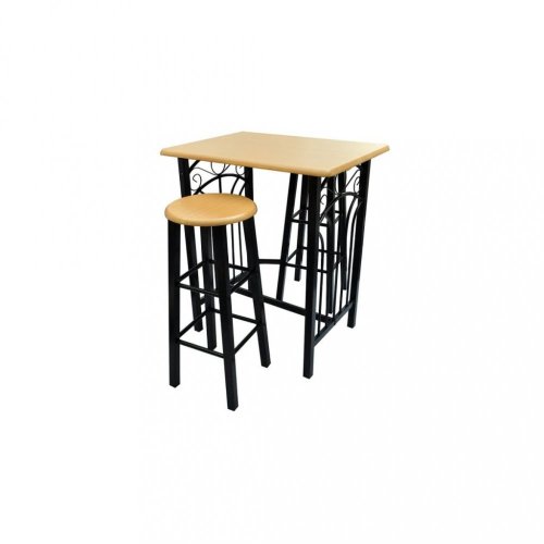 Barový set kov / MDF / dřevo Dekorhome