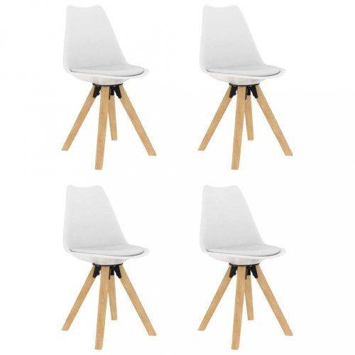 Jedálenský set 4 + 1 buk / umelá koža / plast Dekorhome