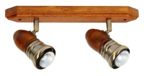 Stropní svítidlo Parteo 2X40W E14 R50 tmavé dřevo patina