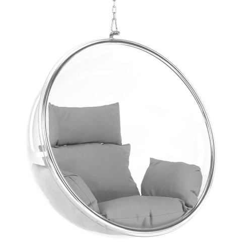 Závesné kreslo BUBBLE TYP 1 NEW - BAREVNÁ VARIANTA: Šedá / zlatá