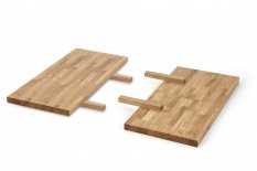 Stolní desky 2ks pro stoly APEX / RADUS masivní dubové dřevo