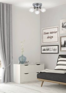 Stropné svietidlo 3X40W E14 chróm TURNO