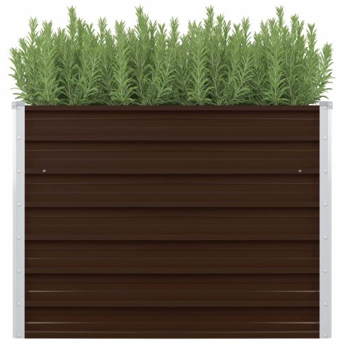 Vyvýšený zahradní truhlík 100 x 100 x 77 cm pozinkovaná ocel - BAREVNÁ VARIANTA: Zelená