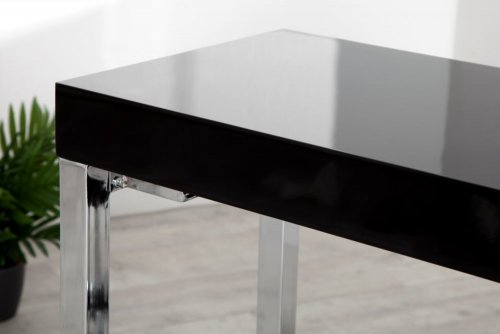 Písací stôl ASTERIOS Dekorhome - BAREVNÁ VARIANTA: Strieborná / čierna