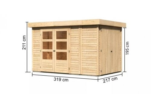 Dřevěný zahradní domek RETOLA 3 Dekorhome - ŠÍŘKA: 319 cm