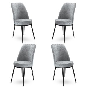 Súprava stoličiek (4 kusy) Dexa - Grey, Black