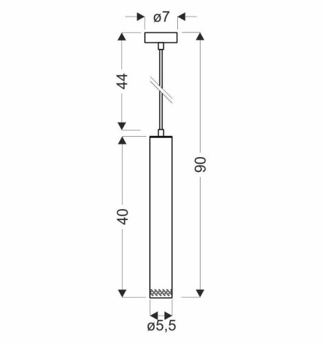 Závěsná lampa TUBO 1xGU10 40 cm