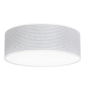 Stropná lampa KIDDY detská stropná lampa 2x40W E27 biele látkové tienidlo 38 cm vzor pruhy modrá detská izba chlapec moderné