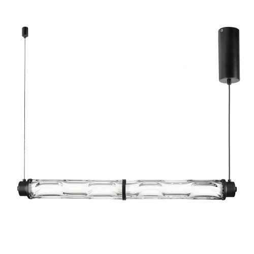CORTE lampa wisząca pozioma czarny matowy 18W LED 3000K klosz bezbarwny
