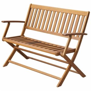 Skladací záhradný lavička 120 cm z akáciového dreva