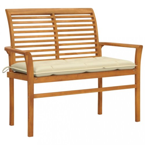 Zahradní lavice s poduškou 112 cm Dekorhome