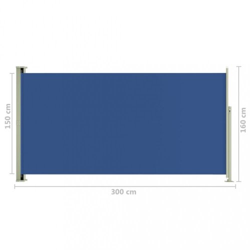 Zatahovací boční markýza 160x300 cm Dekorhome - BAREVNÁ VARIANTA: Modrá