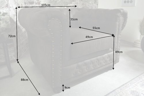 Chesterfield kreslo MIDAS Dekorhome