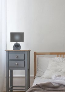 Stolová lampa sivá 1xE14 27cm Animi