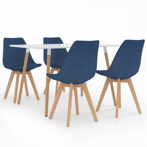 Jídelní set 4+1 buk / látka / plast Dekorhome