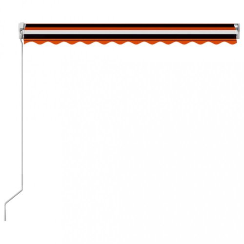 Ručne zaťahovacia markíza 300x250 cm Dekorhome - BAREVNÁ VARIANTA: Hnedá / oranžová