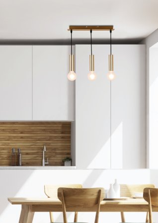 Závesná lampa zlatá 3xE27 142mm Dallas Ledea