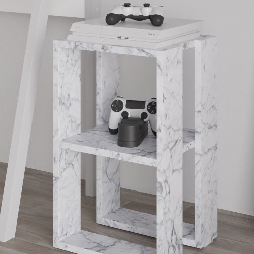 Nočný stolík Lonie - Carrara Marble