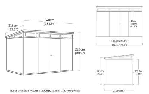 Záhradný domček SIGNATURE PENT 11x7