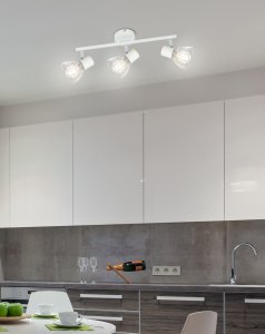 Nástěnná lampa Fly s páskem e14 bílá/chrom