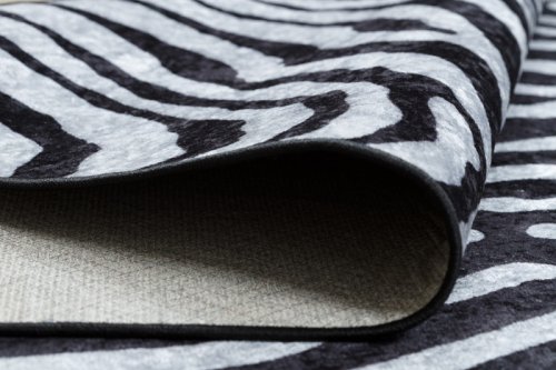 Kusový koberec Miro 51331.803 Zebra black / white 80x150 cm