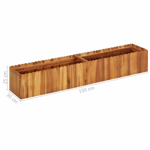 Zahradní truhlík akáciové dřevo Dekorhome - ROZMĚR: 200x30x25 cm
