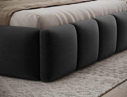 Posteľ Edvige + Drevený rám + plynový piest + kontajner 180x200