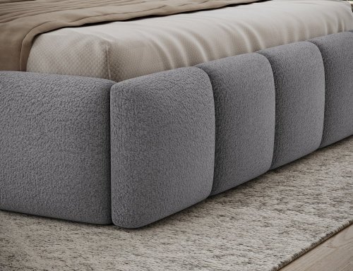 Posteľ Edvige + Drevený rám + plynový piest + kontajner 180x200