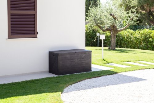 Zahradní úložný box WOOD 420 l