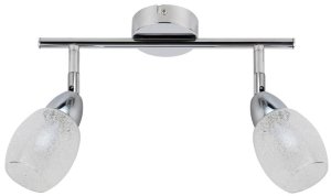 Nástěnná lampa 2X6W LED kulatá hlava chrom RICO