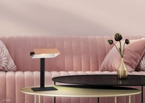 Měděná stolní lampa Bankier