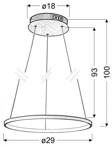 Závěsná lampa LUNE 18W - BAREVNÁ VARIANTA: Stříbrná