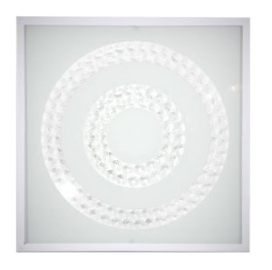 Stropné svietidlo Lux Plafon 16W LED 4000K Biele Dvojkruhové