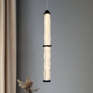 CORTE lampa wisząca czarny matowy 18W LED 3000K klosz bezbarwny