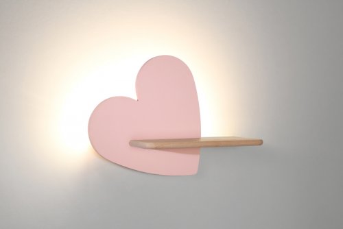 Detská nástenná lampička HEART LED - BAREVNÁ VARIANTA: Modrá