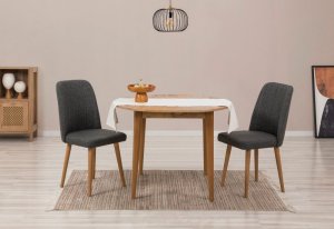 Jedálenský set s rozkladacím stolom a stoličkami (3 kusy) Vina 1053 - Atlantic Pine, Anthracite