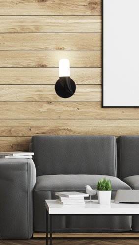 Nástěnná lampa černáLED 5,4W 20cm Sakai Ledea