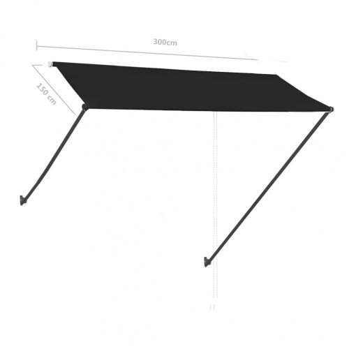 Zatahovací markýza s LED světlem 300x150 cm Dekorhome