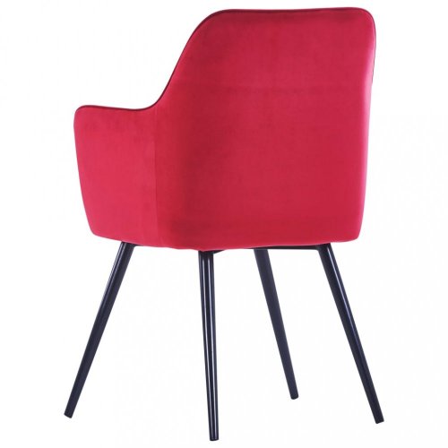 Jídelní židle 4 ks samet / ocel Dekorhome - BAREVNÁ VARIANTA: Růžová