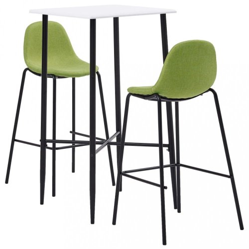 Barový set 3ks textil / bílá Dekorhome