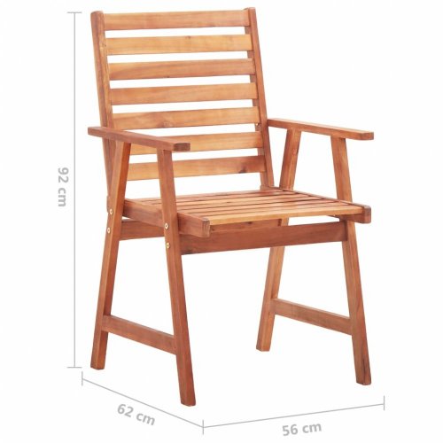 Zahradní jídelní židle 3 ks akáciové dřevo Dekorhome