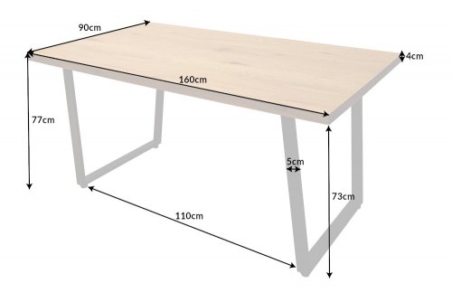 Jídelní stůl LADON Dekorhome - ROZMĚR: 140x90x77 cm