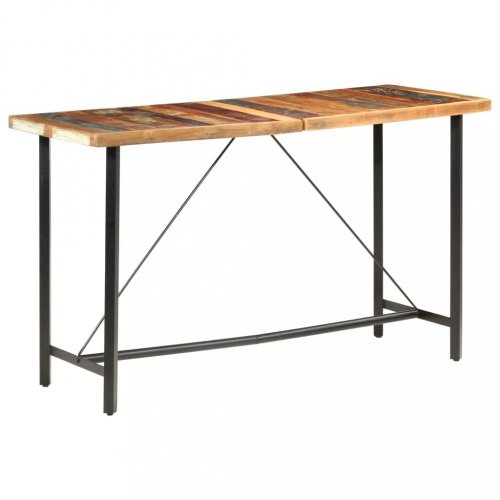 Barový stůl masivní dřevo / ocel Dekorhome - DEKOR: Recyklované dřevo